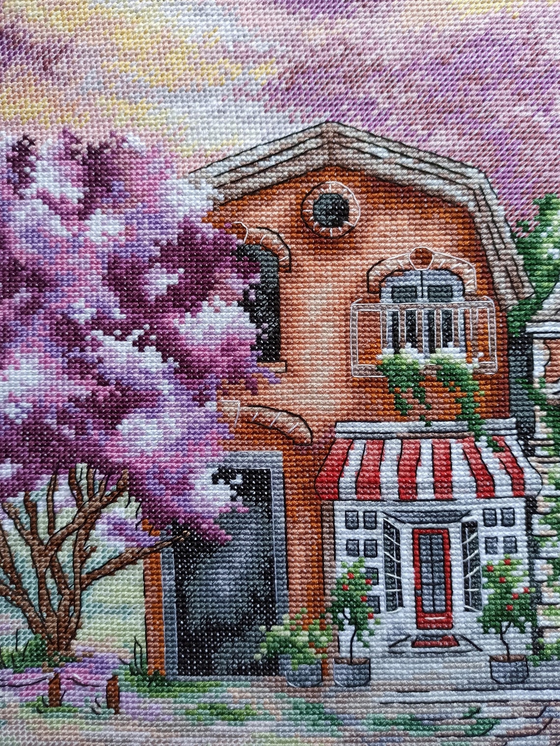 Cross Stitch Pattern House Cross Stitch Landscape PDF Instant - Etsy