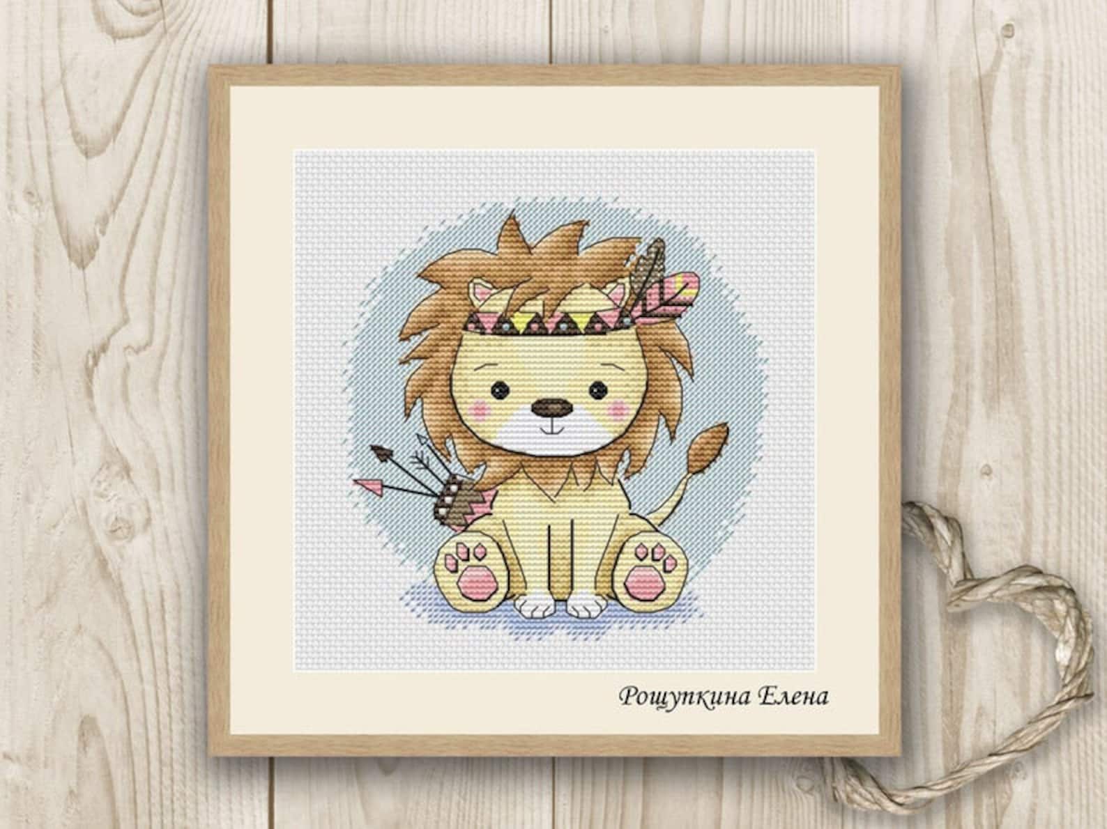 Cross stitch pattern lion baby child cute animals xstitch PDF - Etsy.de