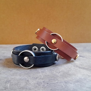Ringholder Bracelet, Handmade Leather Wedding Ring Wristband Keepsake