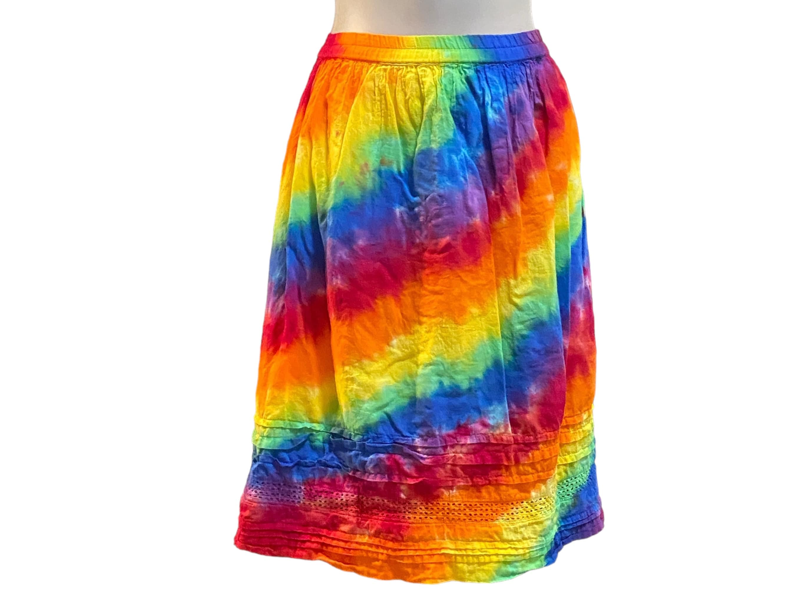 Rainbow tie dye skirt READY to SHIP