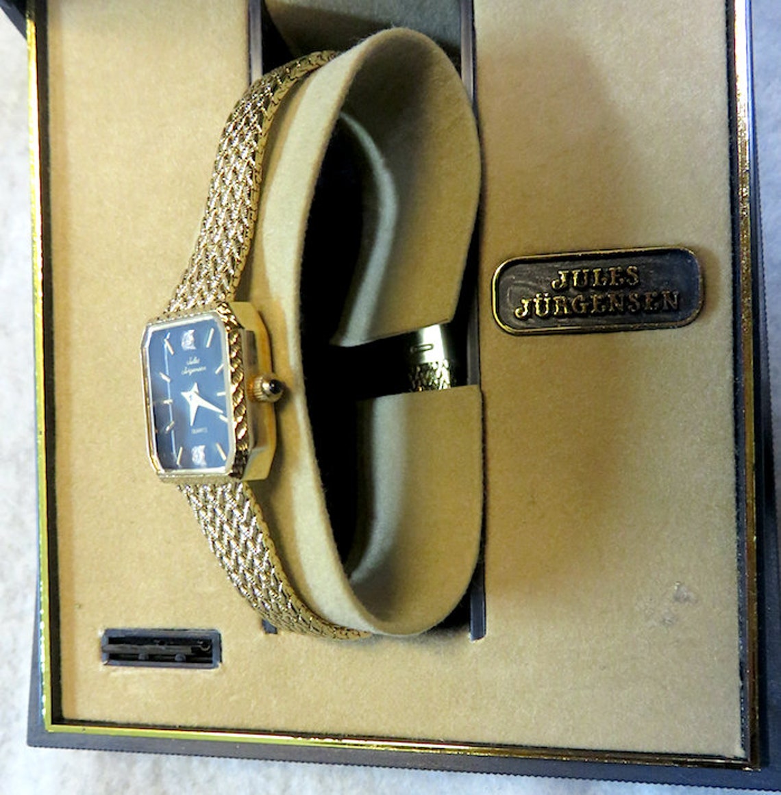 Jules Jurgensen 2Diamond Ladies Watch Authentic Includes Etsy