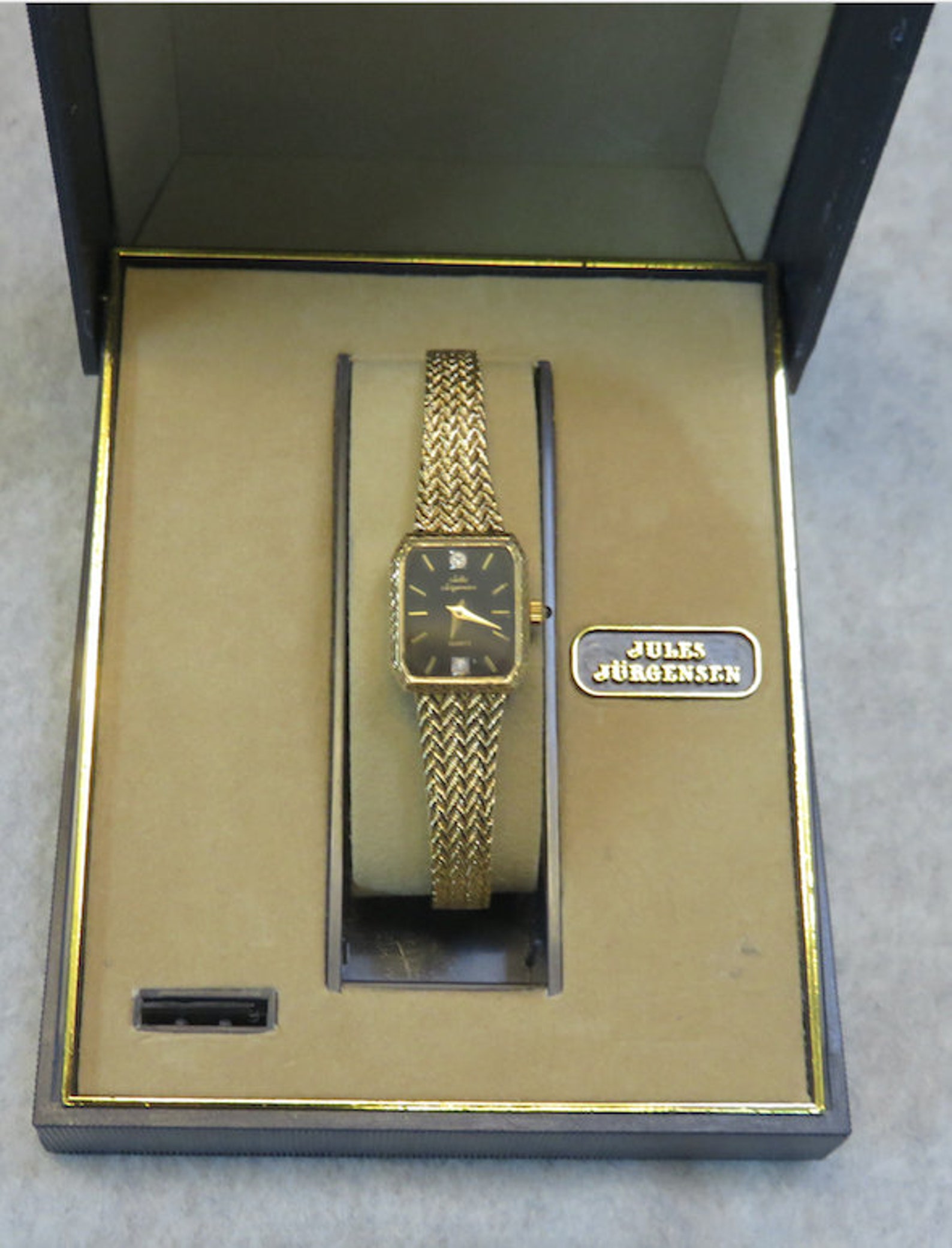 Jules Jurgensen 2Diamond Ladies Watch Authentic Includes Etsy