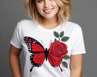Mariposa PNG, Diseño de sublimación, Descarga digital, Mariposa floral PNG, Pegatina de mariposa, Pintura floral PNG, Imagen digital de primavera
