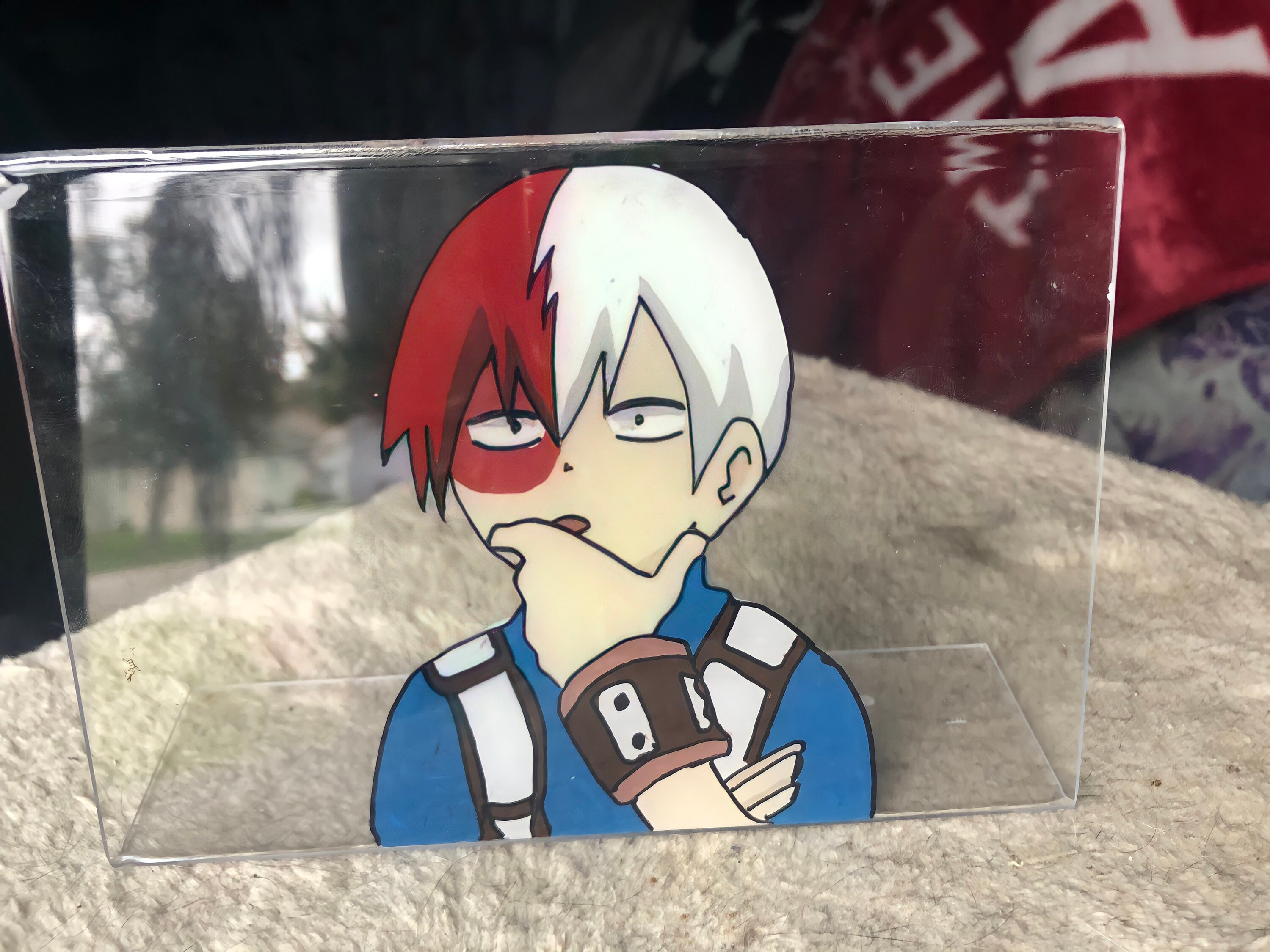 Low Quality Shoto Todoroki BNHA Anime Glass Painting Etsy