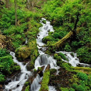 Oregon Wasserfall Kunstdruck, Oregon Columbia Gorge Kunst, Wasserfall Fotografie Druck, Oregon Rivers Kunstdruck, Portland Fotografie