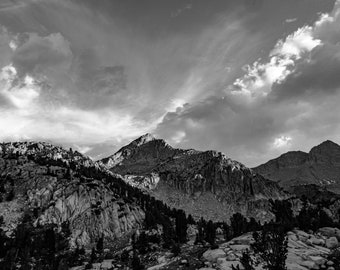 Sierra Nevada Storm Bellas Artes Impresión, Impresión de paisaje, Arte del Parque Nacional, Impresión de arte de Kings Canyon, Fotografía de paisaje