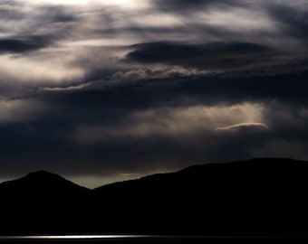 Cordova, Alaska Moody Sunset Landscape Photo Print