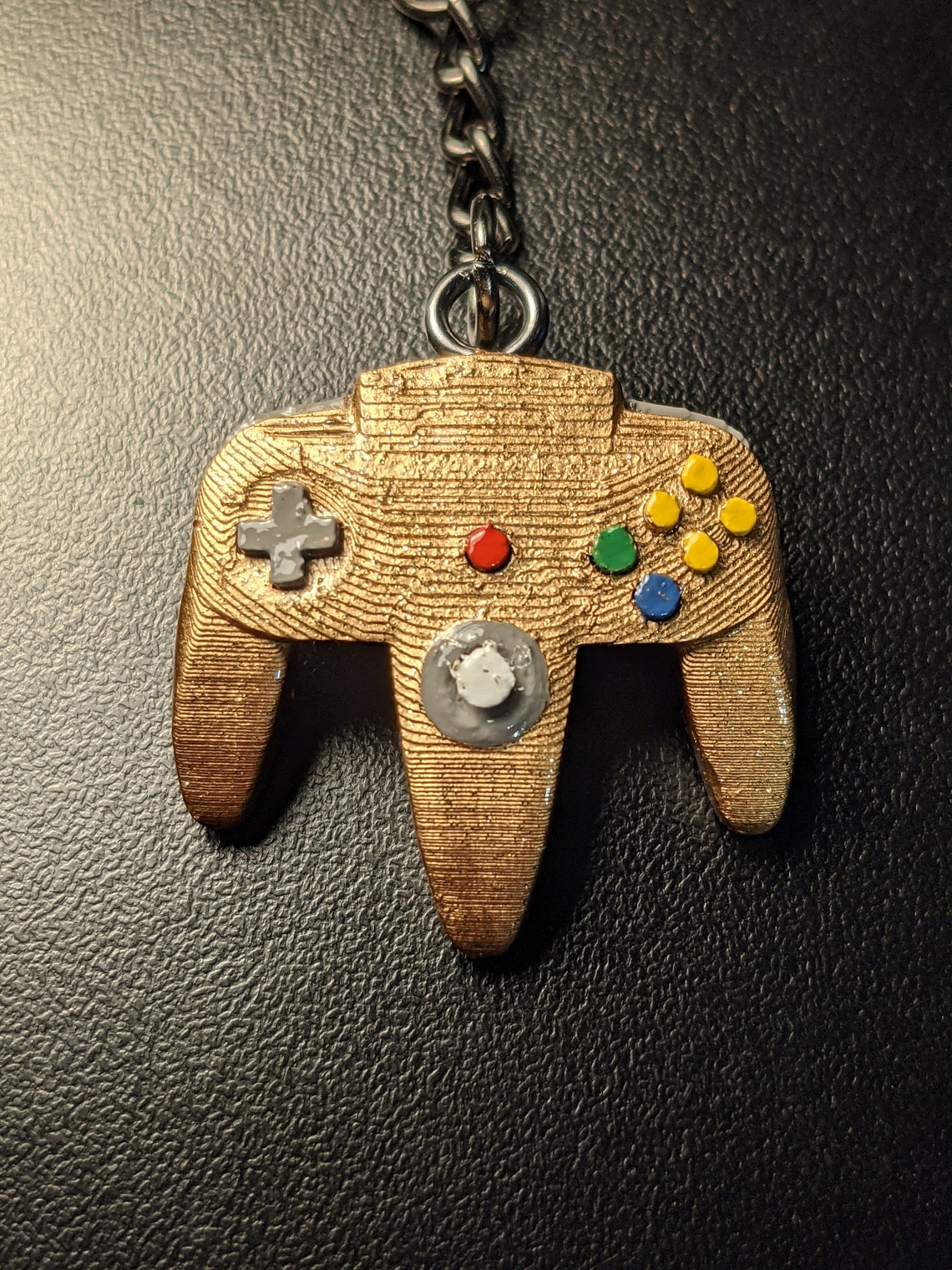 Nintendo 64 Controller Keychain Gold Etsy
