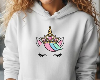 Unicorn Face SVG Clipart Bundle, Birthday Shirt Design (Digital Download)