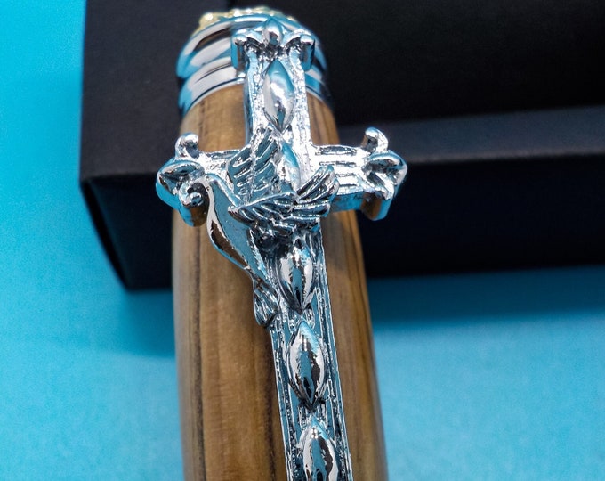 Christian "Amazing Grace"  Pen in Bethlehem Olivewood - Christmas Gift