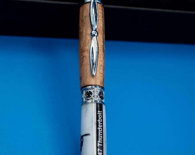 P-47 Thunderbolt Aviation Theme Pen WWII Fighter | Handcrafted Aviation Theme Writing Pen, Collectible Gift for Pilots & History Enthusiasts