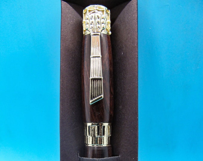Music Theme Pen Turned from African Blackwood