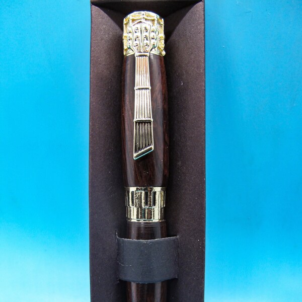Music Theme Pen Turned from African Blackwood