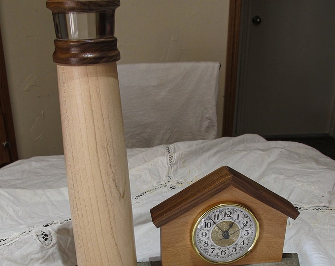 Wood Lighthouse Clock