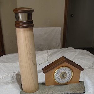 Wood Lighthouse Clock