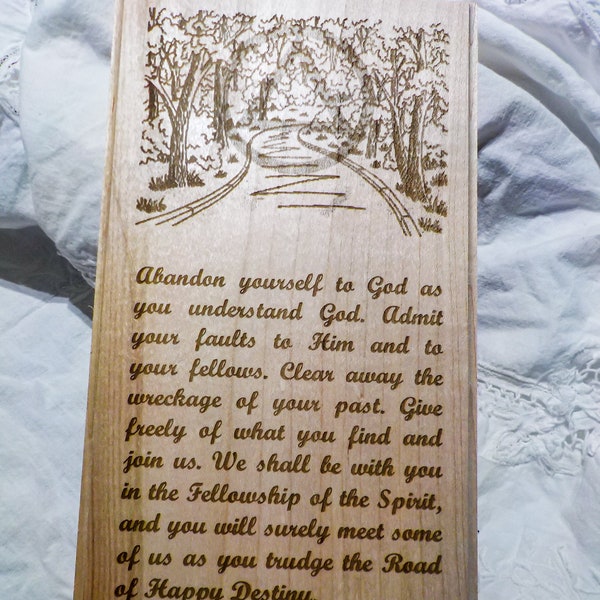 AA Plaque - Page 164 - Trudge the Road of Happy Destiny - Recovery Gift