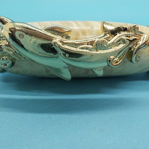 Dolphin Pen in Boxelder Burl Wood - 24ct Gold Plated Luxury Writing Gift, Unique Ocean Animal Stationery