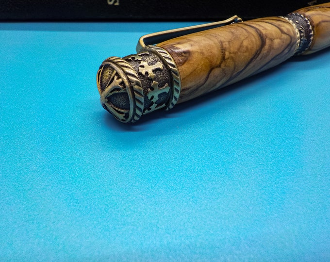 Bethlehem Olivewood Pen Christian Faith Hope Love Gift Wooden Christmas Present Handmade Unique Writing Tool