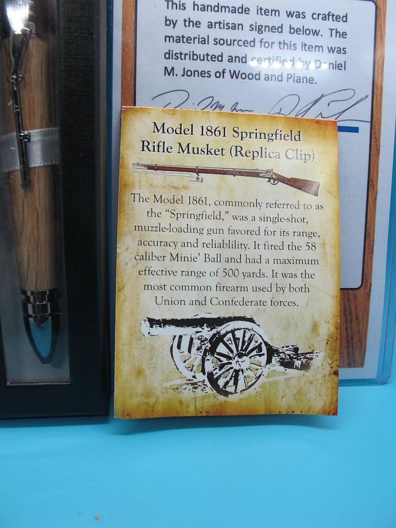 Civil War Pen Made from Authentic Gettysburg Witness Tree Wood - Handmade Historical Gift & Collectible Writing Instrument image 5