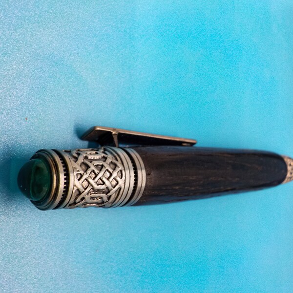 Celtic Pen in Ancient Bog Oak