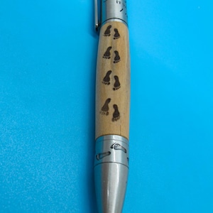 Voetafdrukken in het zand beukenhouten houten pen, handgemaakt luxe cadeau, soepel schrijven, inspirerend