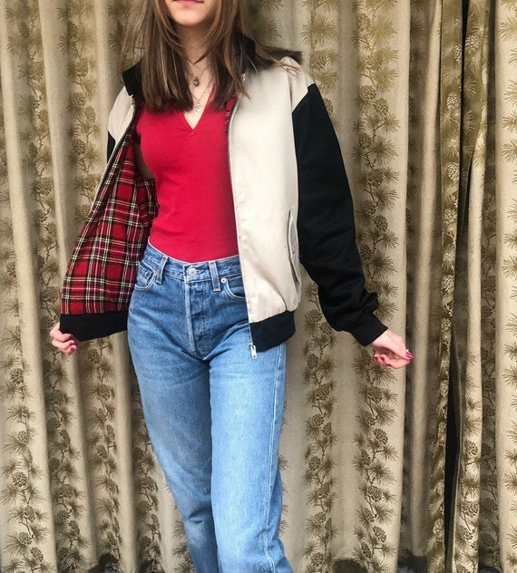 Two tone top harrington jacket