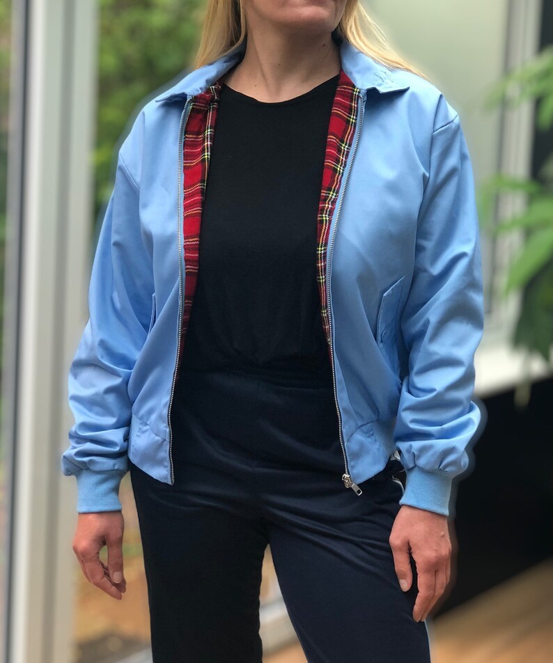 light blue harrington jacket
