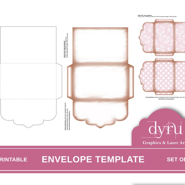 Printable Junk Journal Template, Junk Journal Envelope, Blank Lined Journal Envelope, Junk Journal Kit, Printable Scrapbook, Ephemera