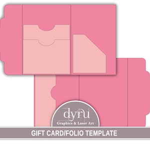 Gift Card, Folio, Junk Journal Insert, Gift, Template Folio, Folio Kit, Junk Journal Printable, Craft kit, Downloadable Folio, Dyru Graphics
