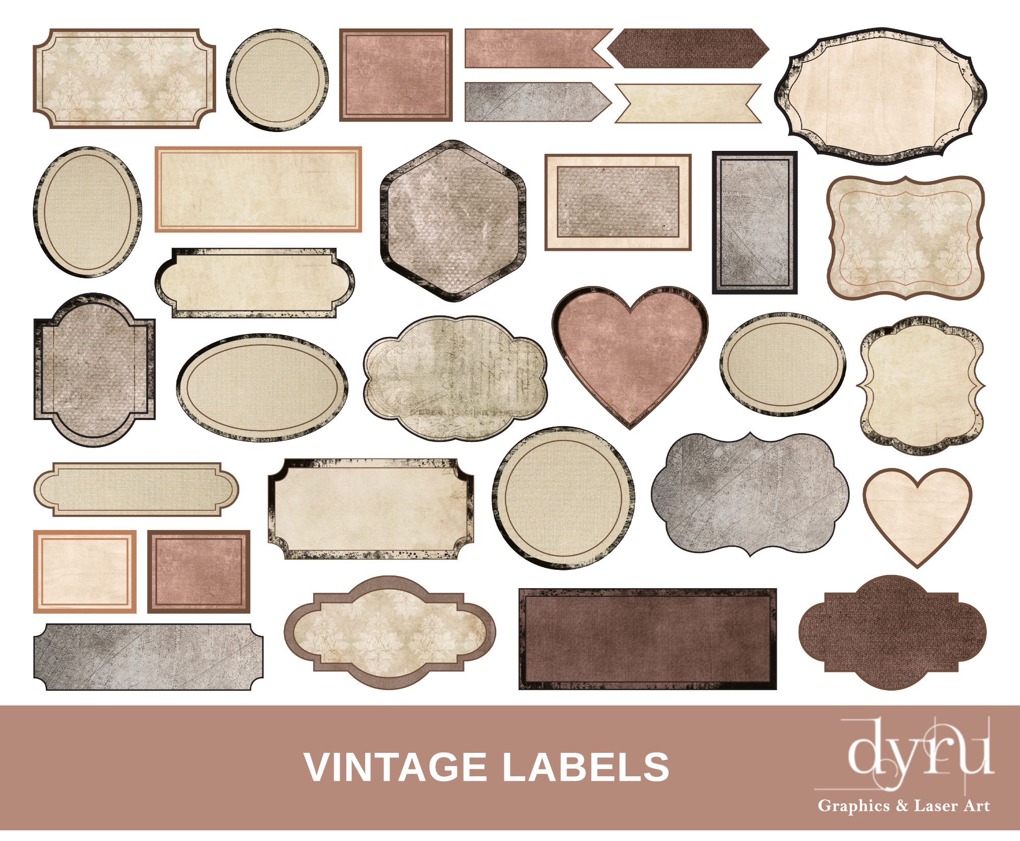 Vintage Labels, Junk Journal Labels, Printable Ephemera, Journaling ...