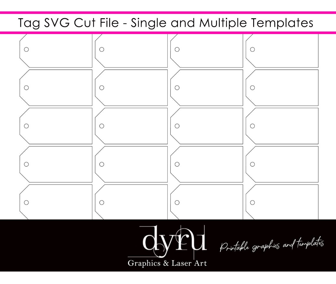 Blank Tag Template, SVG Tag, DXF Label, Printable Gift Label Template ...