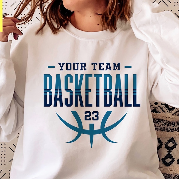 Basketball Team svg, Player Template, Ai Eps Svg Png Dxf, Basketball Mom svg, Basketball Shirt svg, Cut File, Iron On, Cricut, Silhouette