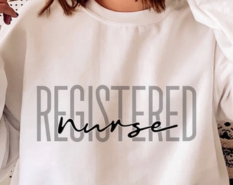 Registered Nurse SVG, RN Cut Files for Cricut, Silhouette (Digital Download)