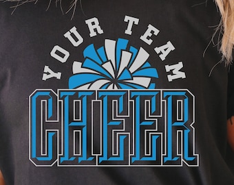 Cheer SVG Files, Cheerleader Shirt Design, Team Template (Digital Download)