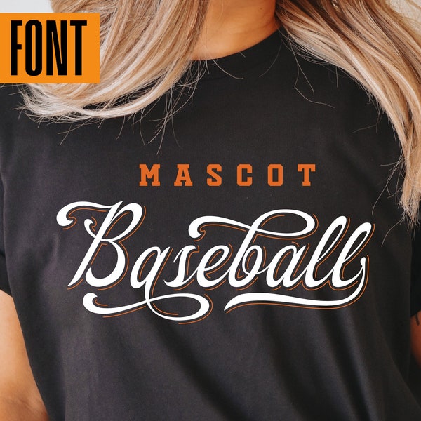 Baseball Team Vintage Script SVG, PNG, Cut Files (Digital Download)