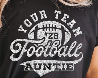 Football Auntie SVG, Team Design Template (Digital Download)