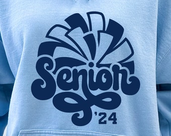Senior Cheerleader 2024 SVG, Varsity Cheer Team Shirt Design (Digital Download)