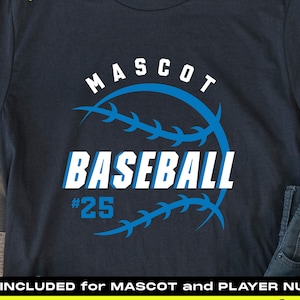 Modello squadra di baseball personalizzabile: crea maglie personalizzate con carattere per il nome della squadra e il numero del giocatore