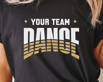 Dance Team Shirt Design, Sporty Lettering SVG PNG (Digital Download)