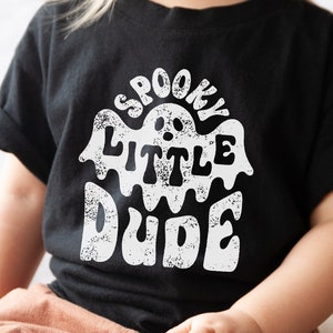 Spooky Little Dude Kids Halloween Shirt, Svg Png Dxf Eps, Fall Autumn Svg, Cute Ghost, Boho Svg, Cricut Cut File, Silhouet, Sublimatie