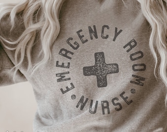 Emergency Room Nurse Svg, Png Dxf Eps, ER Nurse Shirt Svg, Badge Reel, Sweatshirt, Sticker, Shirts, Male Nurse, Cricut Cut Files, Silhouette