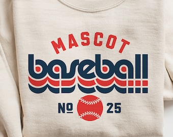 Baseball Team SVG Template, Mascot Font (Digital Download)