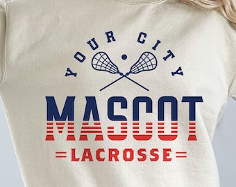 Lacrosse Team Mascot SVG, DIY Shirt Template (Digital Download)