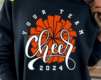 Cheer Team SVG Template: Customizable Font (Digital Download)