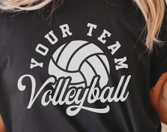 Volleyball Team Template With Name, Svg Png Dxf Eps, Volleyball Shirt Cut File, For Cricut, Volleyball Mom, Silhouette, Glowforge, Clipart