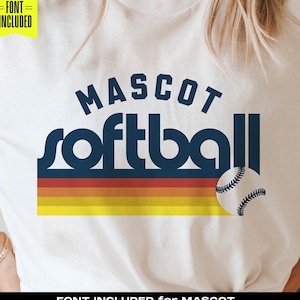 Softball Svg Png, modèle d'équipe, conception de chemises, Svg pour maman, mascotte Svg, Svg pour l'équipe, softball maman Svg, fichiers de coupe Cricut, Silhouette