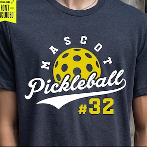 Pickleball Svg Png, Svg per Cricut, Pickle Ball Svg, Maglia della squadra Svg, Modello squadra, Silhouette Svg, Sublimazione, Svg per felpa