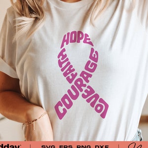 Breast Cancer Awareness, Svg Png Dxf Eps, Hope Faith Courage Love, Breast Cancer Nurse, Oncology Nurse, Cricut Cut File, Silhouet, Lint