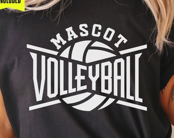 Volleybalteam SVG, lettertype mascotte (digitale download)
