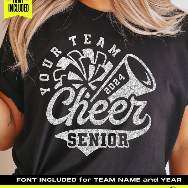 Cheer Senior svg, Varsity Cheerleader Svg, 2024, Senior Cheer Team Shirt Design, Senior Cheer Mom, Svg for Cricut, Senior Cheerleading